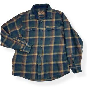 Orvis Men's Cotton Plaid Heavy Long Sleeve Pockets Shacket Size Large L‎